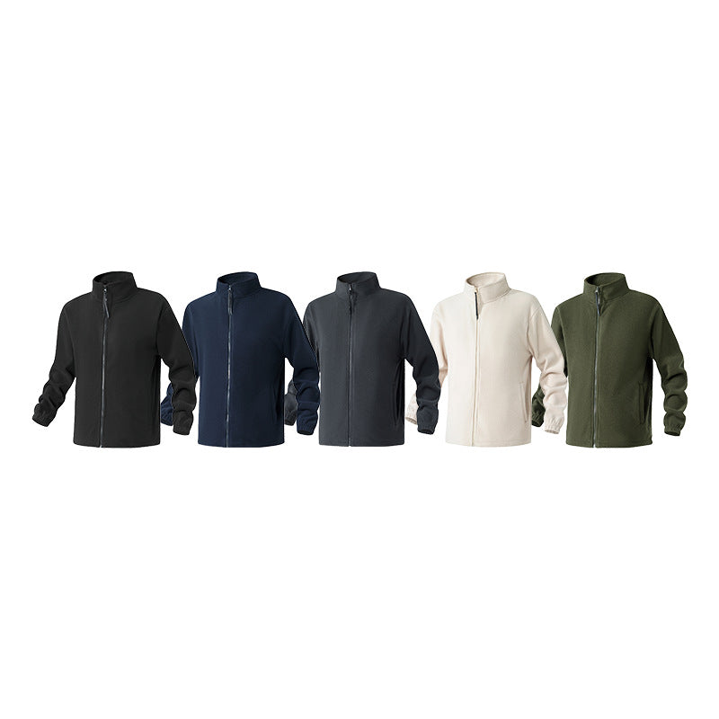 Herren Fleecejacke mit Stehkragen, durchgehendem Reißverschluss und elastischen Bündchen Echo Archiv