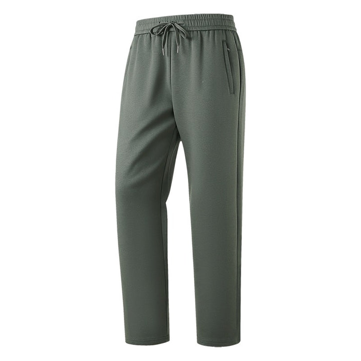 Herren Slim-Fit Freizeithose aus atmungsaktivem Funktionsfleece mit Kordelbund, Reißverschlusstaschen & Rippbündchen Echoarchiv