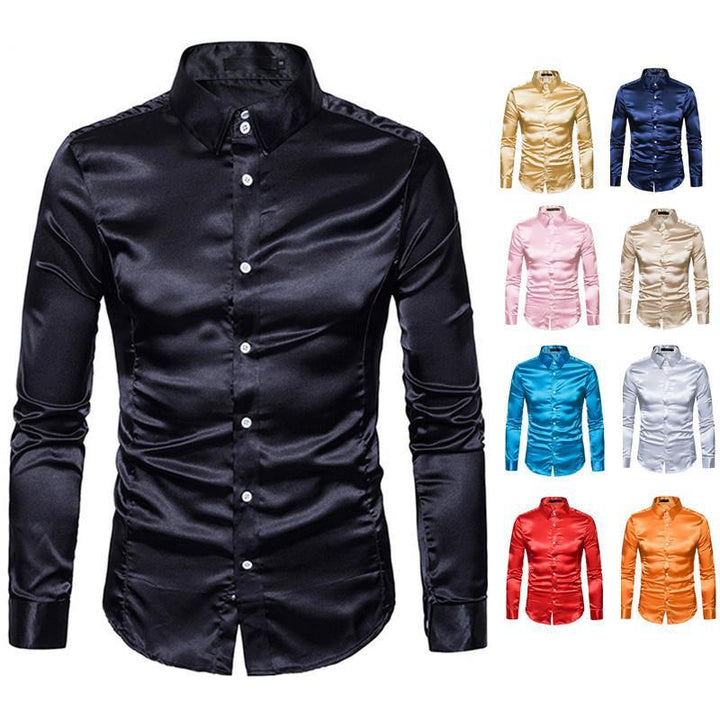 Herren elegantes Businesshemd aus hochwertigem Satin mit perfekter Passform Echoarchiv