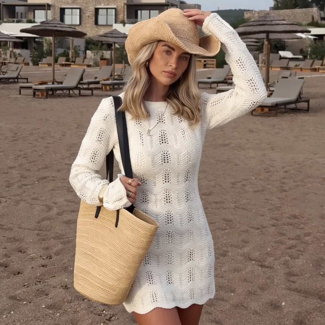Damen Häkel-Strandkleid mit weichem Netzdesign Echo Archiv