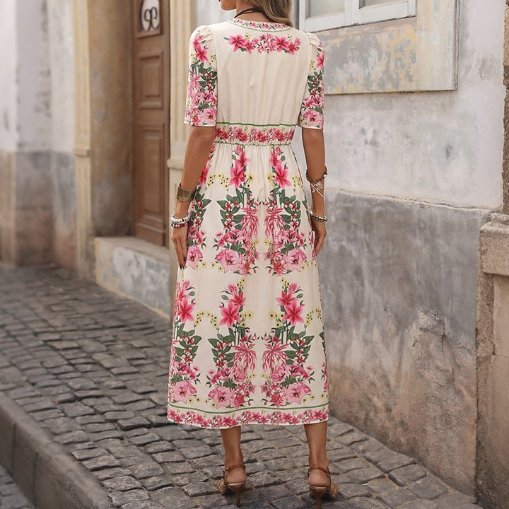 Damen Midi-Kleid mit floralen Muster Echo Archiv