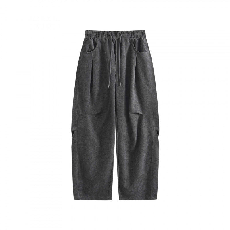Damen Weite High‑Waist-Hose mit Tunnelzug und großen aufgesetzten Taschen Echo Archiv