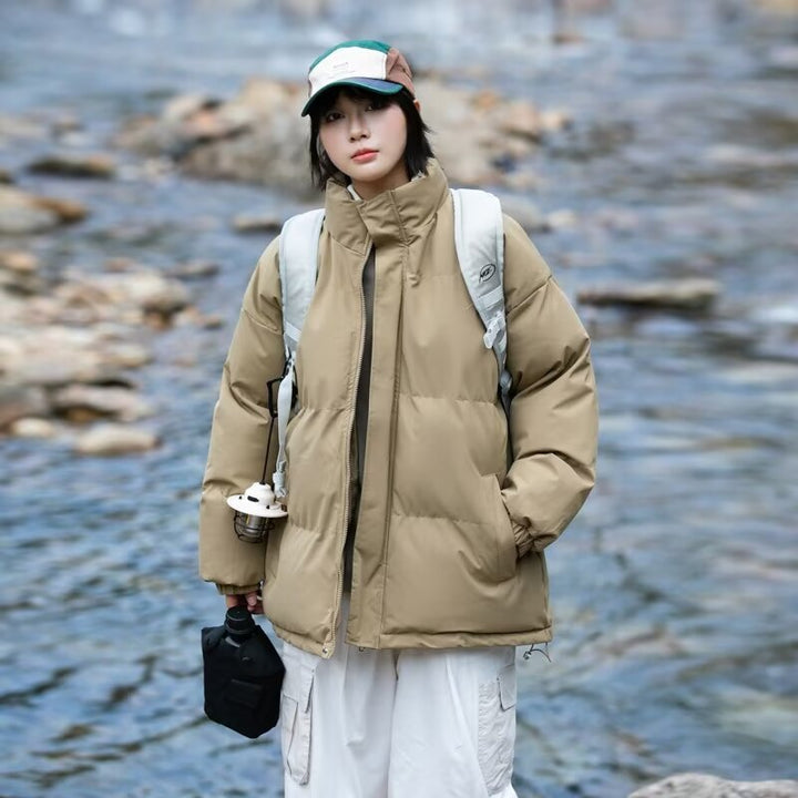 Herren gesteppte Outdoor-Jacke mit hohem Kragen und isolierender Füllung Echoarchiv