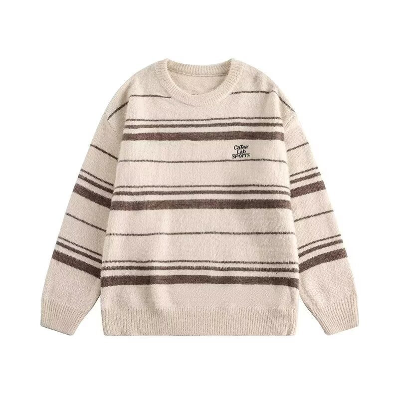 Damen Modischer Streifenpullover Echoarchiv
