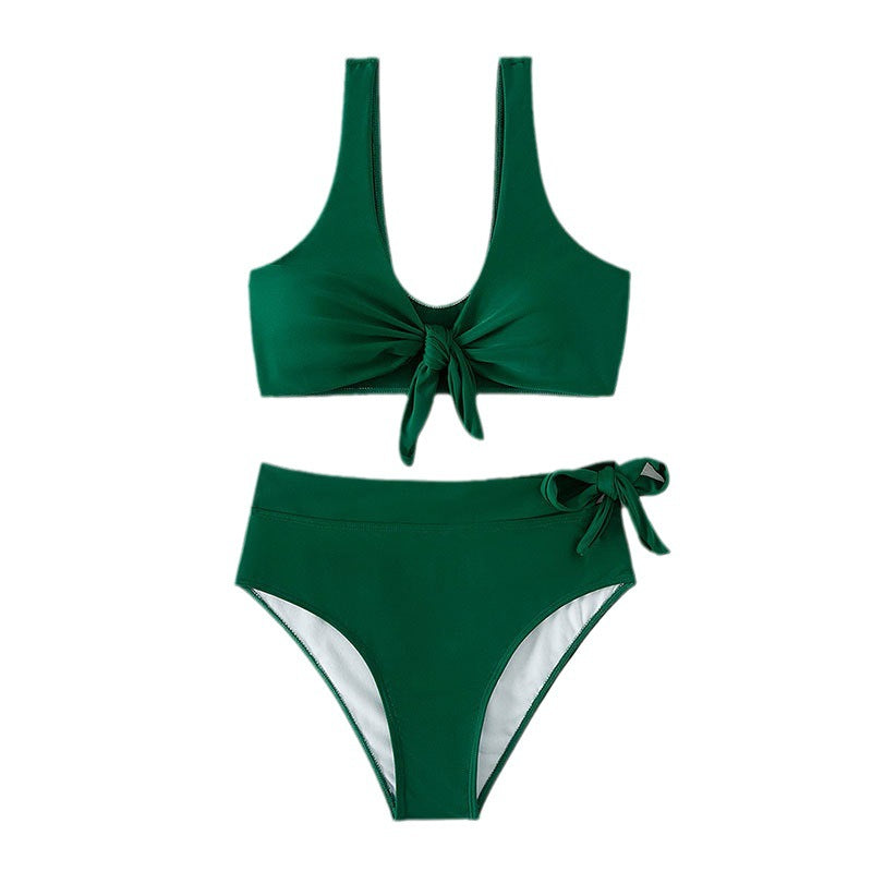 Damen Hochtaillierter Bikini mit bindbarem Crop-Top Echo Archiv