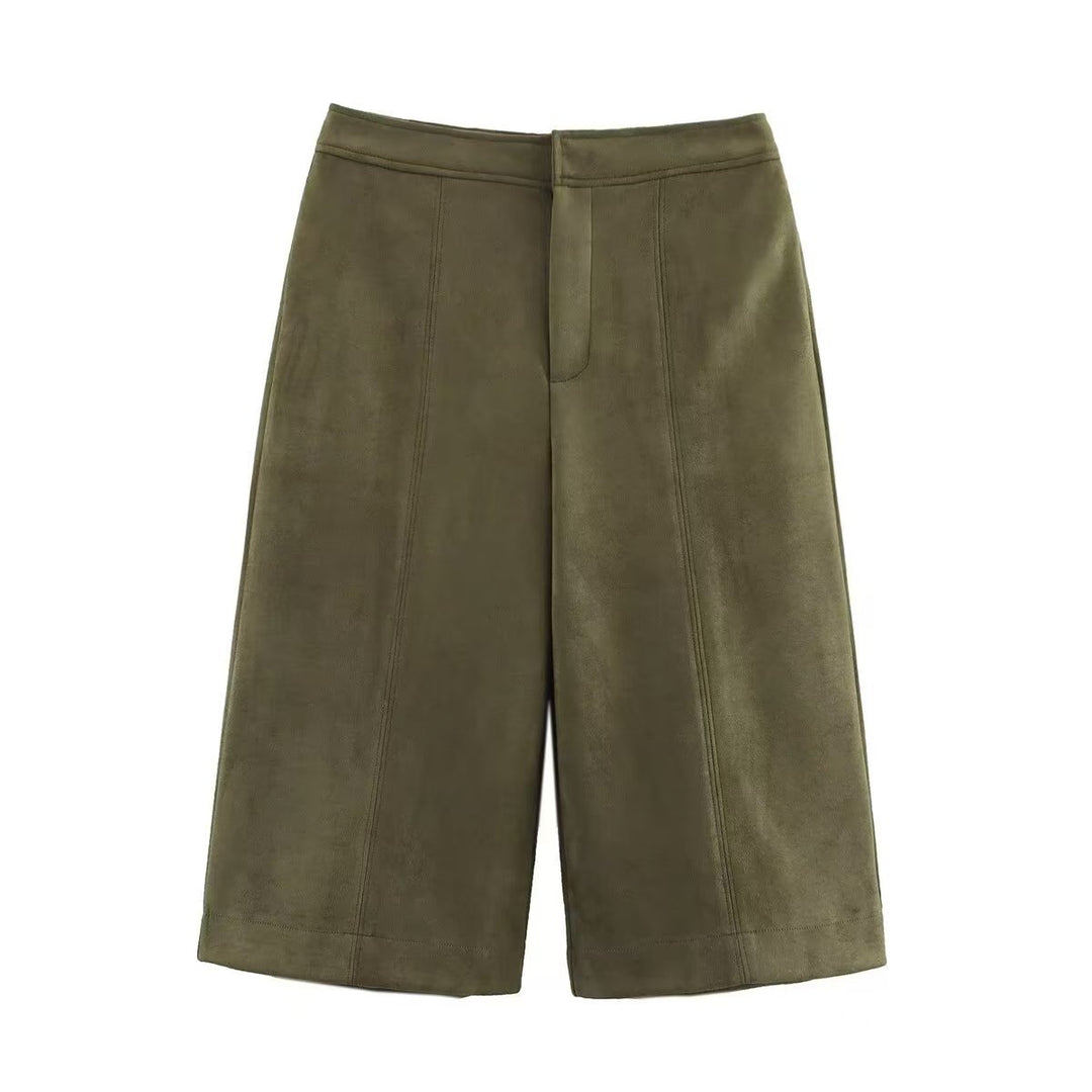 Damen Cropped Boxy‑Übergangsjacke im Wildlederlook mit Epauletten Echoarchiv
