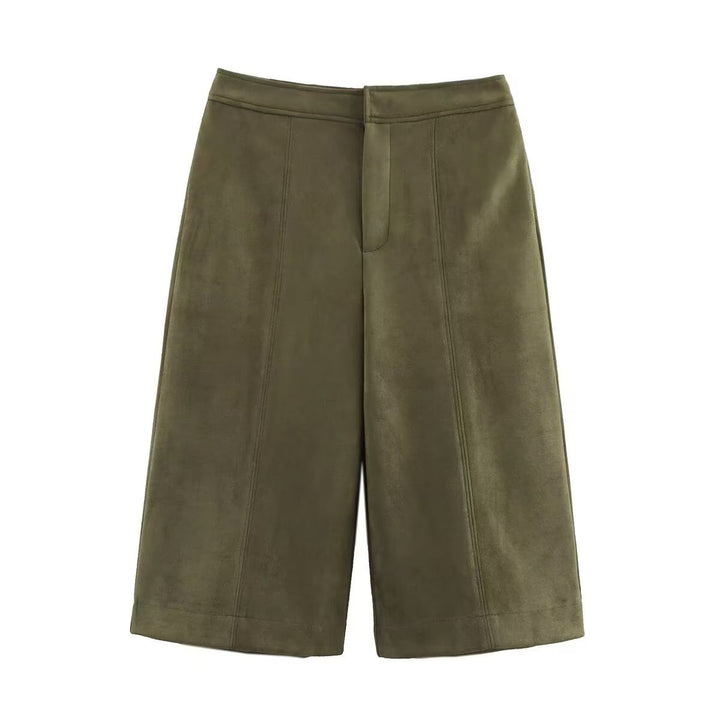 Damen Cropped Boxy‑Übergangsjacke im Wildlederlook mit Epauletten Echoarchiv