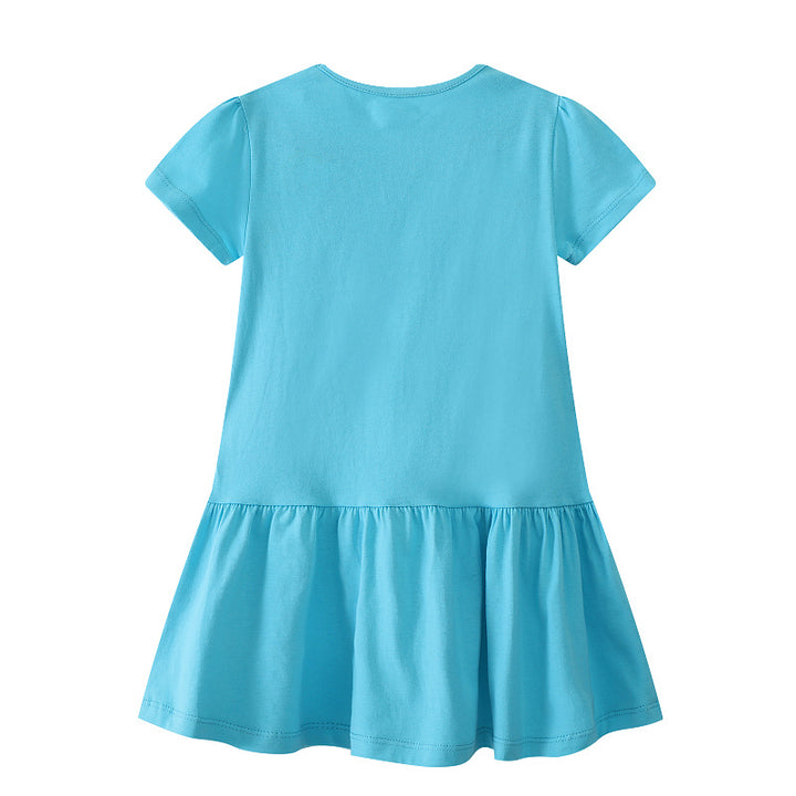 Mädchen Tüllkleid mit verspieltem Lama- und Traktor-Design Echo Archiv