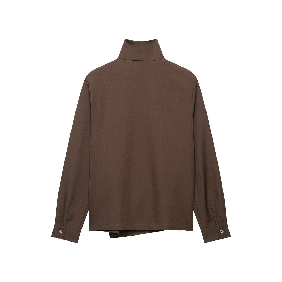Damen Zweiteiliges Set aus asymmetrischer Rollkragenbluse und weiter Culottehose Echo Archiv