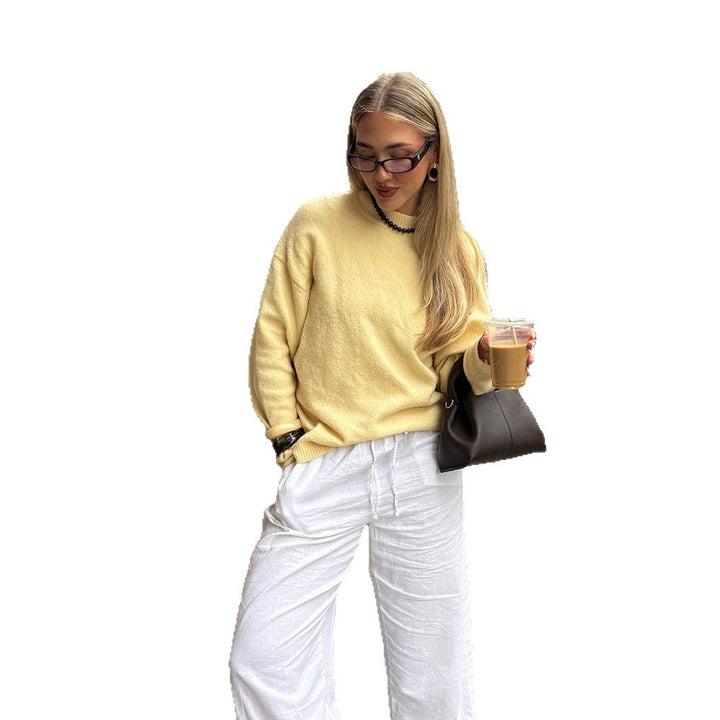 Damen Boxy Feinstrickpullover mit Raglanärmeln und geripptem Bündchen Echoarchiv