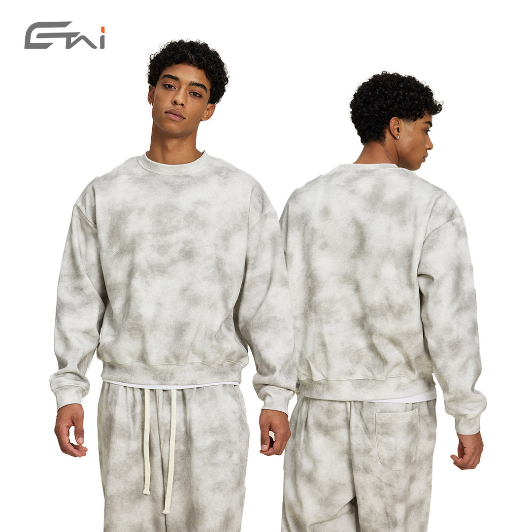 Unisex Oversize-Sweatshirt mit verwaschener Nebeloptik und Rundhalsausschnitt Echo Archiv