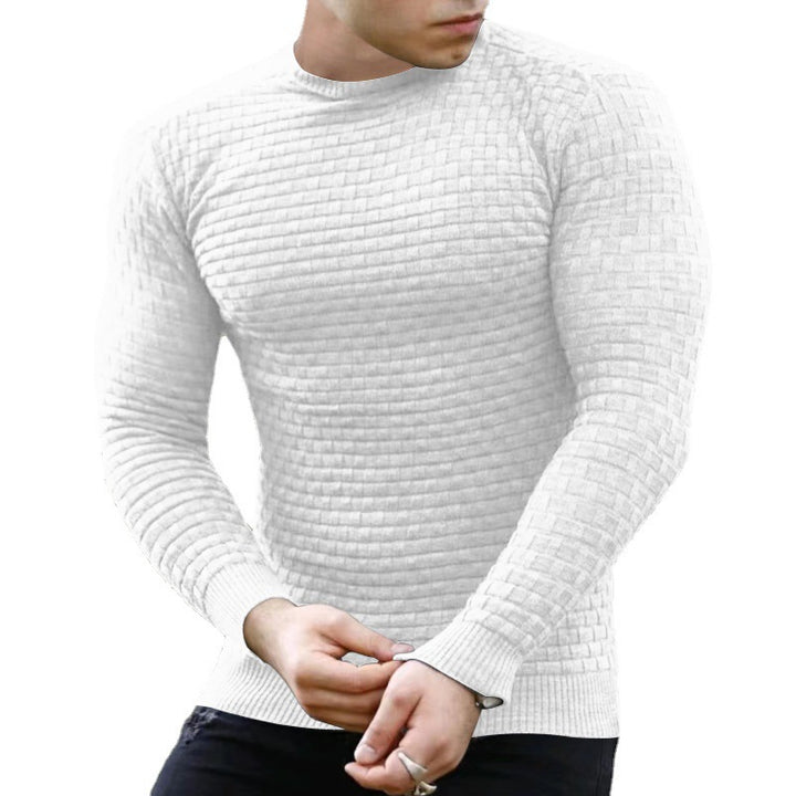 Herren Strukturierter Langarmpullover Echoarchiv