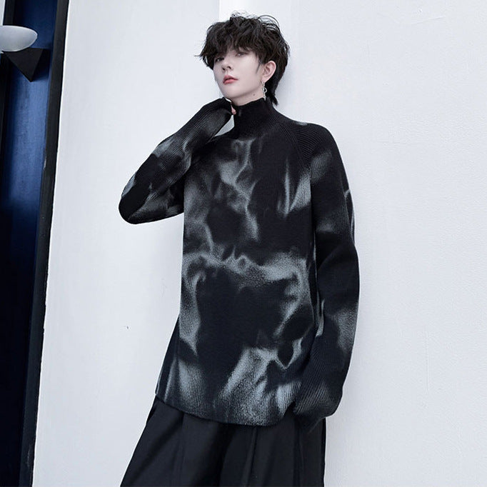 Damen Modischer Pullover mit elegantem Marmormuster Echoarchiv