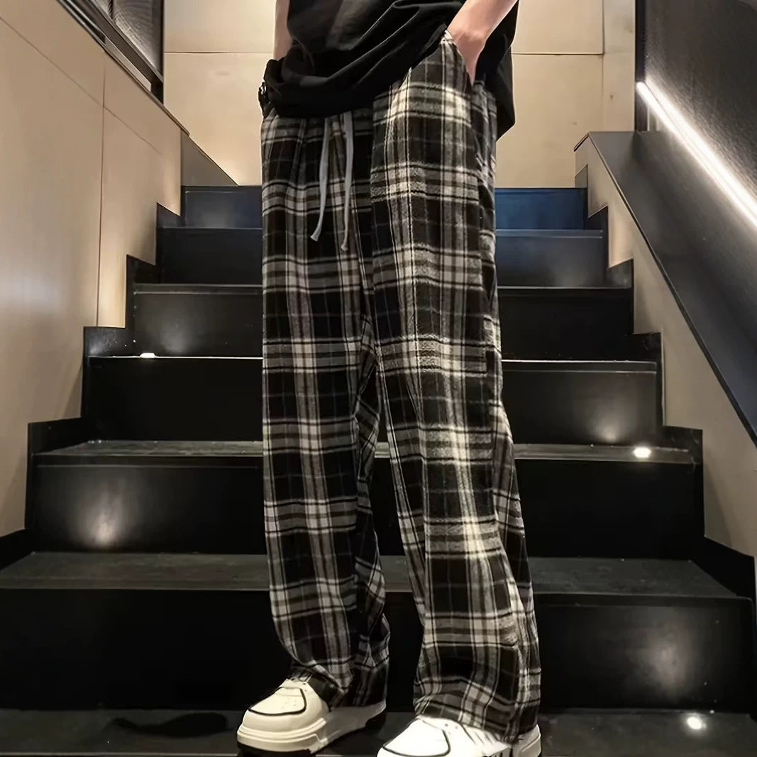 Herren Bequeme Karierte Freizeithose Echoarchiv