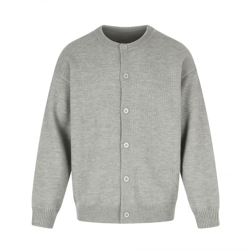 Unisex Boxy-Strickcardigan mit Rundhalsausschnitt und durchgehender Knopfleiste Echo Archiv