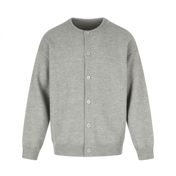 Unisex Boxy-Strickcardigan mit Rundhalsausschnitt und durchgehender Knopfleiste Echo Archiv