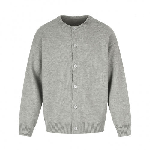 Unisex Boxy-Strickcardigan mit Rundhalsausschnitt und durchgehender Knopfleiste Echo Archiv