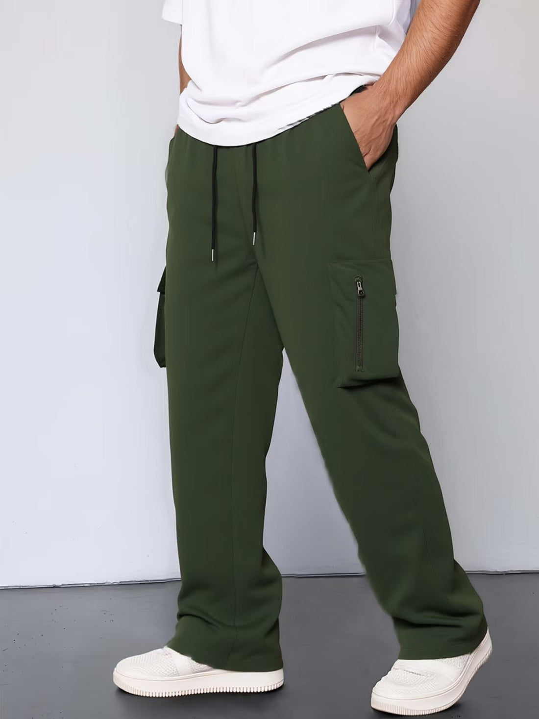 Herren Cargo-Hose mit funktionalen Taschen und verstellbarem Bund – Bravaro