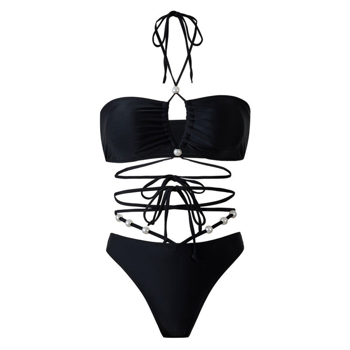 Damen Bikini-Set mit modischem Cut-Out-Design und elegantem Wickelrock Echo Archiv