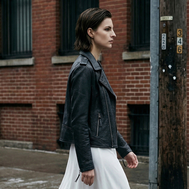 Damen Stylische Bikerjacke aus hochwertigem Leder Echo Archiv
