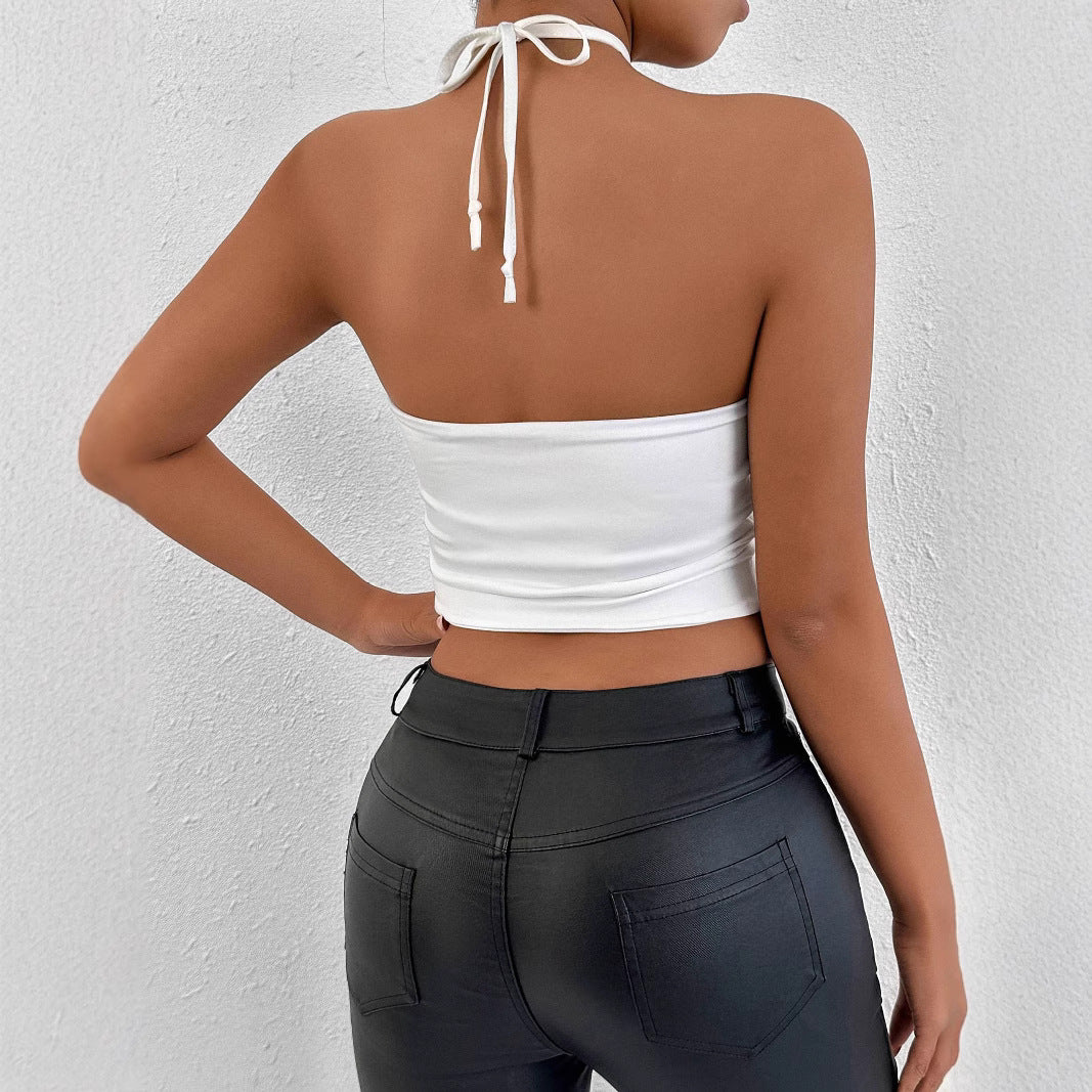 Damen Crop-Top mit Kreuzträgern und figurbetontem Schnitt Echo Archiv