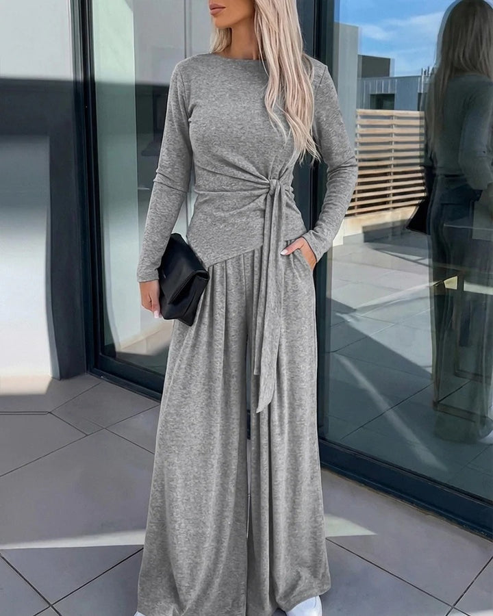 Damen Elegantes Wickeloberteil mit weitem Hosen Echo Archiv