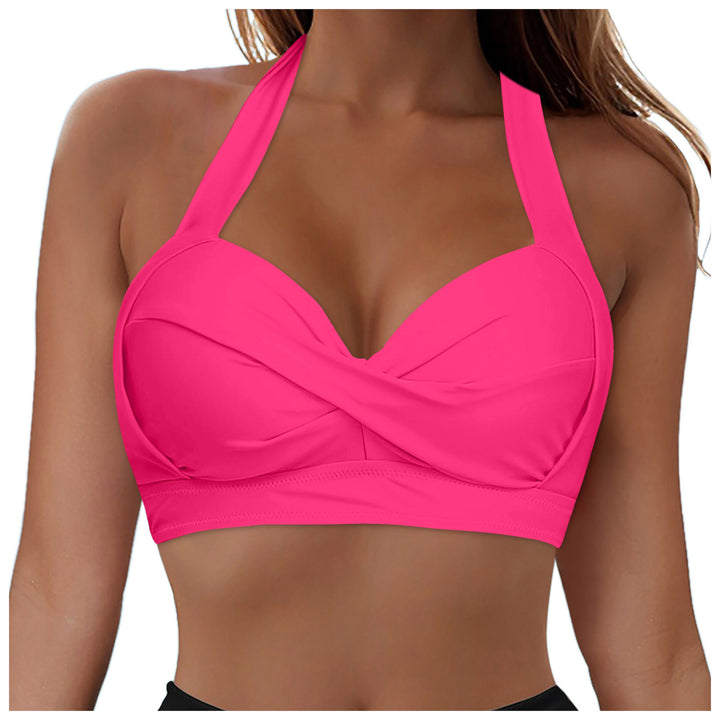 Damen Modisches Bikinioberteil mit Wickeldesign Echo Archiv