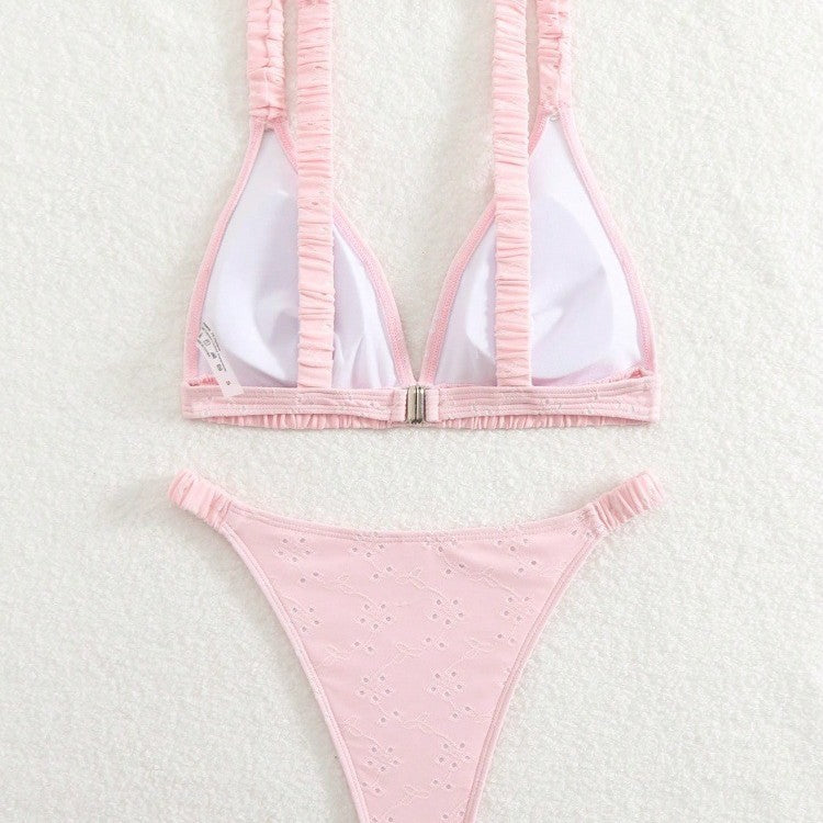 Damen Triangel-Bikini-Set mit verspieltem Rüschendesign Echo Archiv