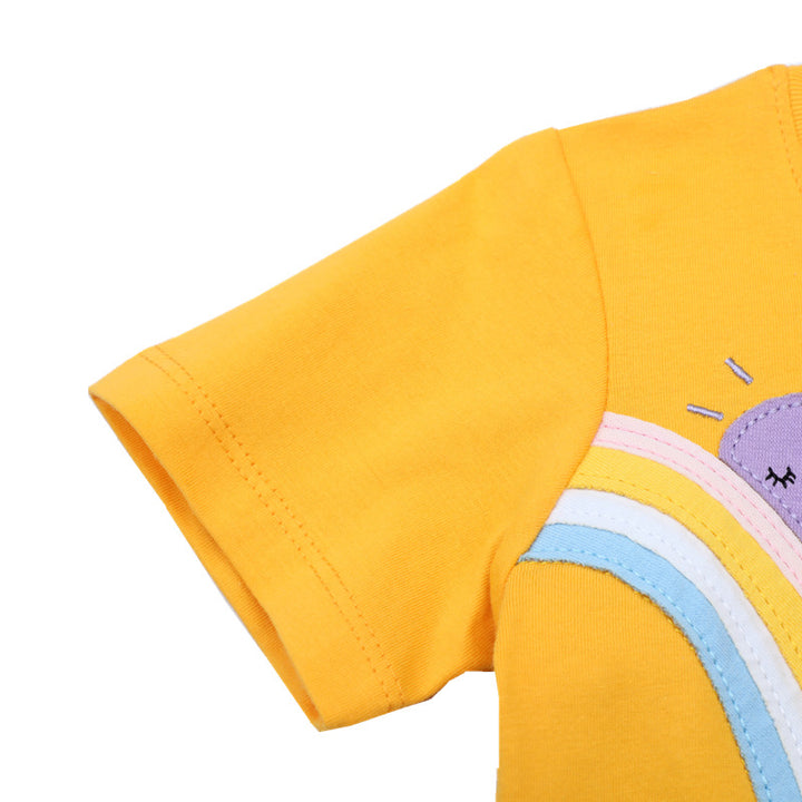 Mädchen T-Shirt mit buntem Einhorn- und Regenbogenmotiv Echo Archiv