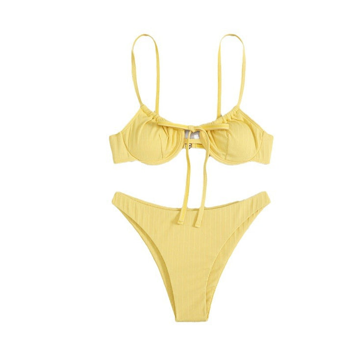 Damen Bikini-Set mit verstellbaren Trägern und raffiniertem Knoten Echo Archiv