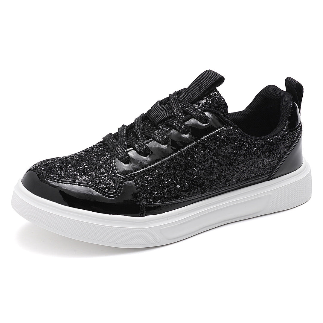 Damen nan Glitzer-Freizeitsneaker mit Metallic-Details, gepolstertem Einstieg und rutschfester Gummisohle Echo Archiv