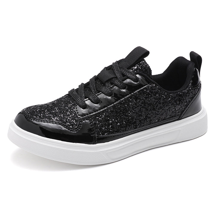 Damen nan Glitzer-Freizeitsneaker mit Metallic-Details, gepolstertem Einstieg und rutschfester Gummisohle Echo Archiv
