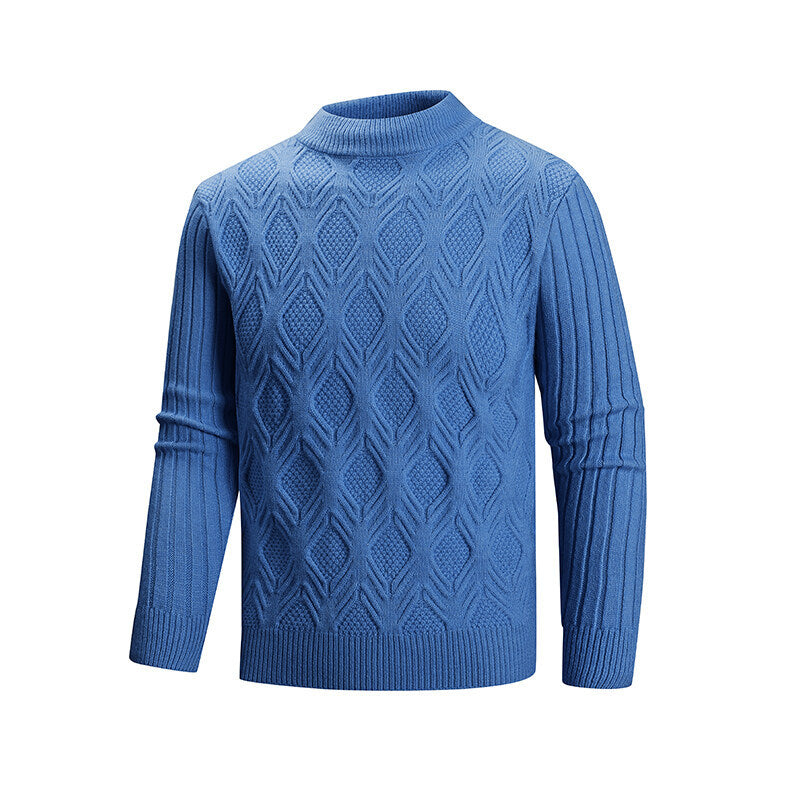 Herren Rollkragenpullover mit strukturierter Strickoberfläche Echoarchiv