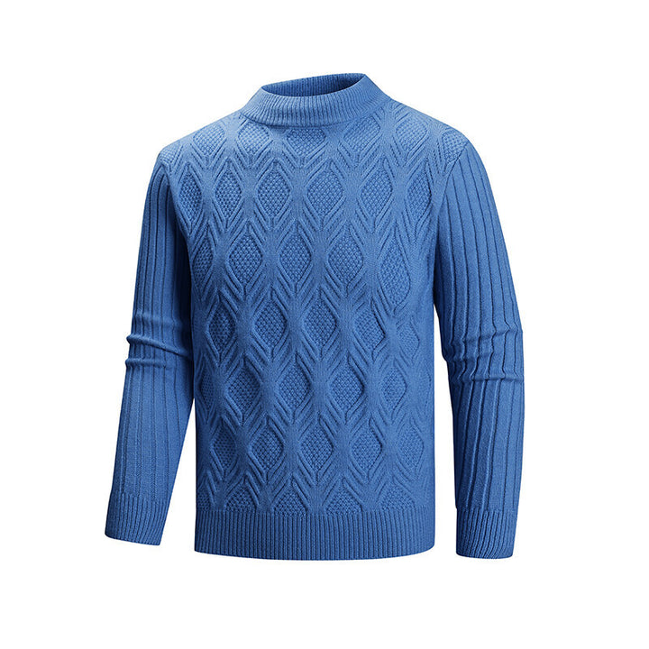 Herren Rollkragenpullover mit strukturierter Strickoberfläche Echoarchiv