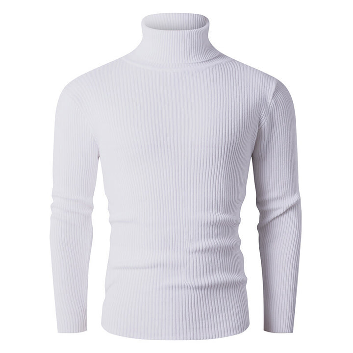 Herren nan taillierter Rippen-Strick Rollkragenpullover Slim Fit Echo Archiv