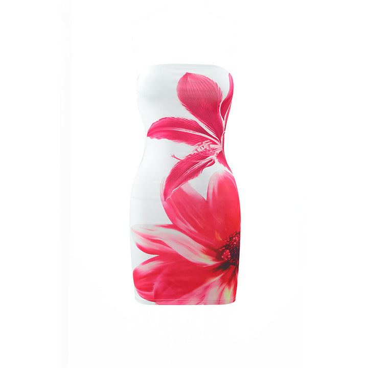 Damen Minikleid mit floralem Print und figurbetontem Schnitt Echo Archiv