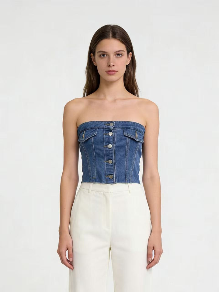 Damen Jeans Bustier Top Echo Archiv