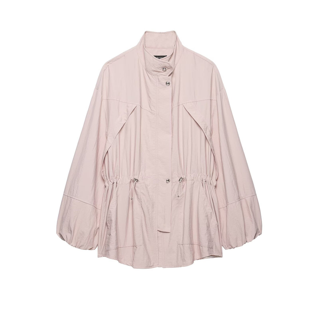 Damen Wasserabweisende Oversize-Parka mit Taillenraffung und Ballonärmeln Echo Archiv