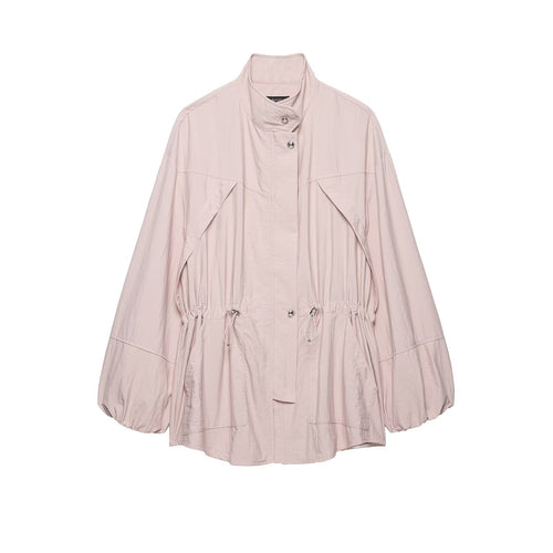 Damen Wasserabweisende Oversize-Parka mit Taillenraffung und Ballonärmeln Echo Archiv