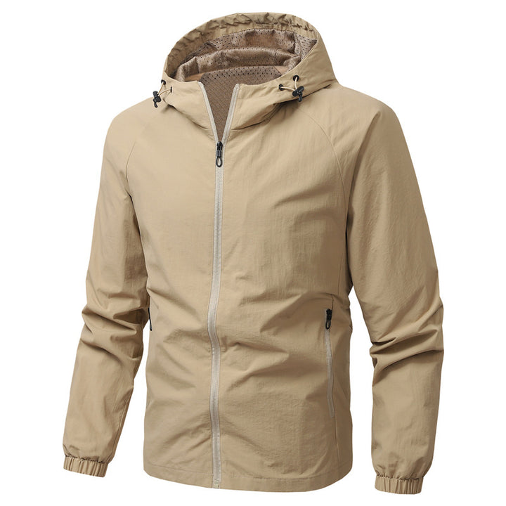 Herren Leichte Funktionsjacke mit verstellbarem Kapuzenkragen Echo Archiv