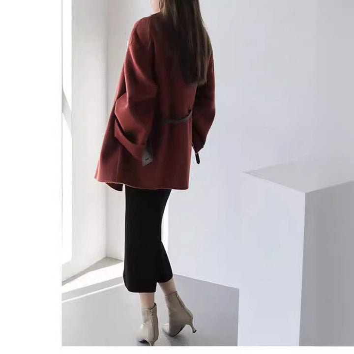 Damen Modischer und eleganter Mantel mit Gürtel Echoarchiv