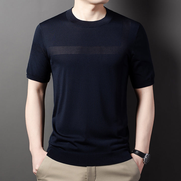 Herren sportliches T-Shirt mit atmungsaktiven Netzpaneelen Echoarchiv