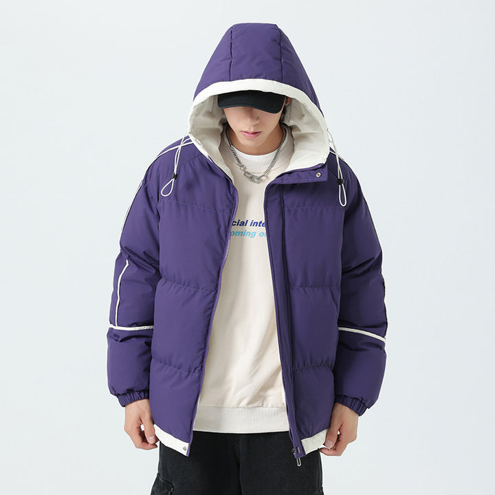 Herren modische Kapuzenjacke mit hochwertiger Füllung und funktionalen Taschen Echoarchiv