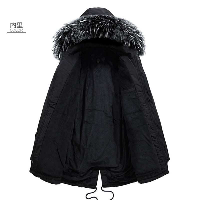 Herren Urbaner Thermo-Parka mit Kunstfellkapuze, Multifunktionstaschen und Taillenregulierung Echoarchiv