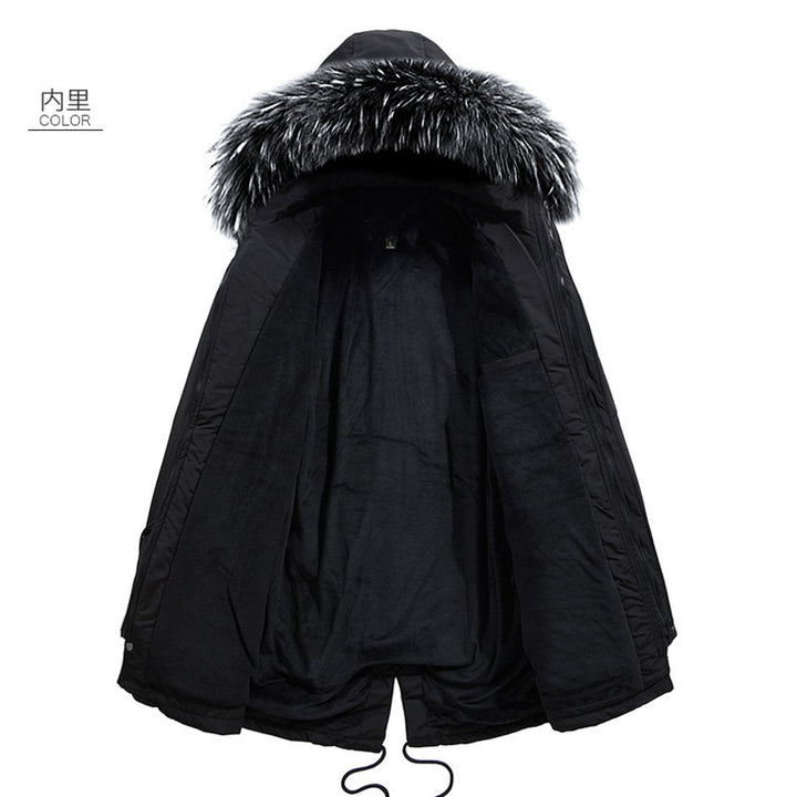 Herren Urbaner Thermo-Parka mit Kunstfellkapuze, Multifunktionstaschen und Taillenregulierung Echoarchiv