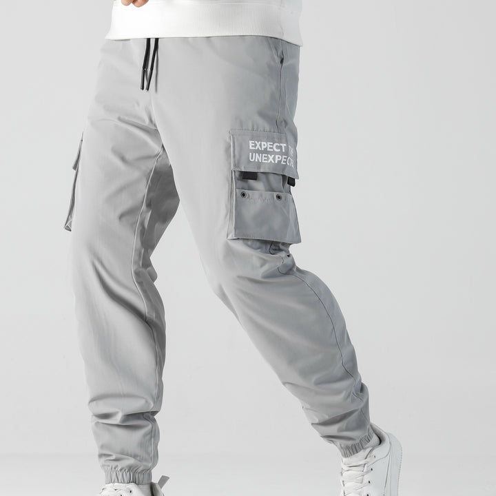 Herren Tapered Cargo-Jogginghose mit elastischem Bund, Multifachtaschen & Bündchen Echo Archiv