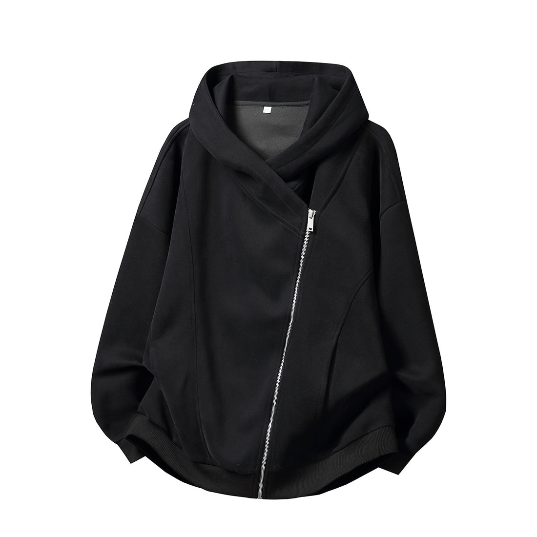 Damen Oversize Kapuzenjacke mit asymmetrischem Reißverschluss und markanten Nahtdetails Echo Archiv