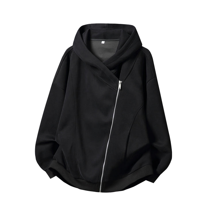 Damen Oversize Kapuzenjacke mit asymmetrischem Reißverschluss und markanten Nahtdetails Echo Archiv