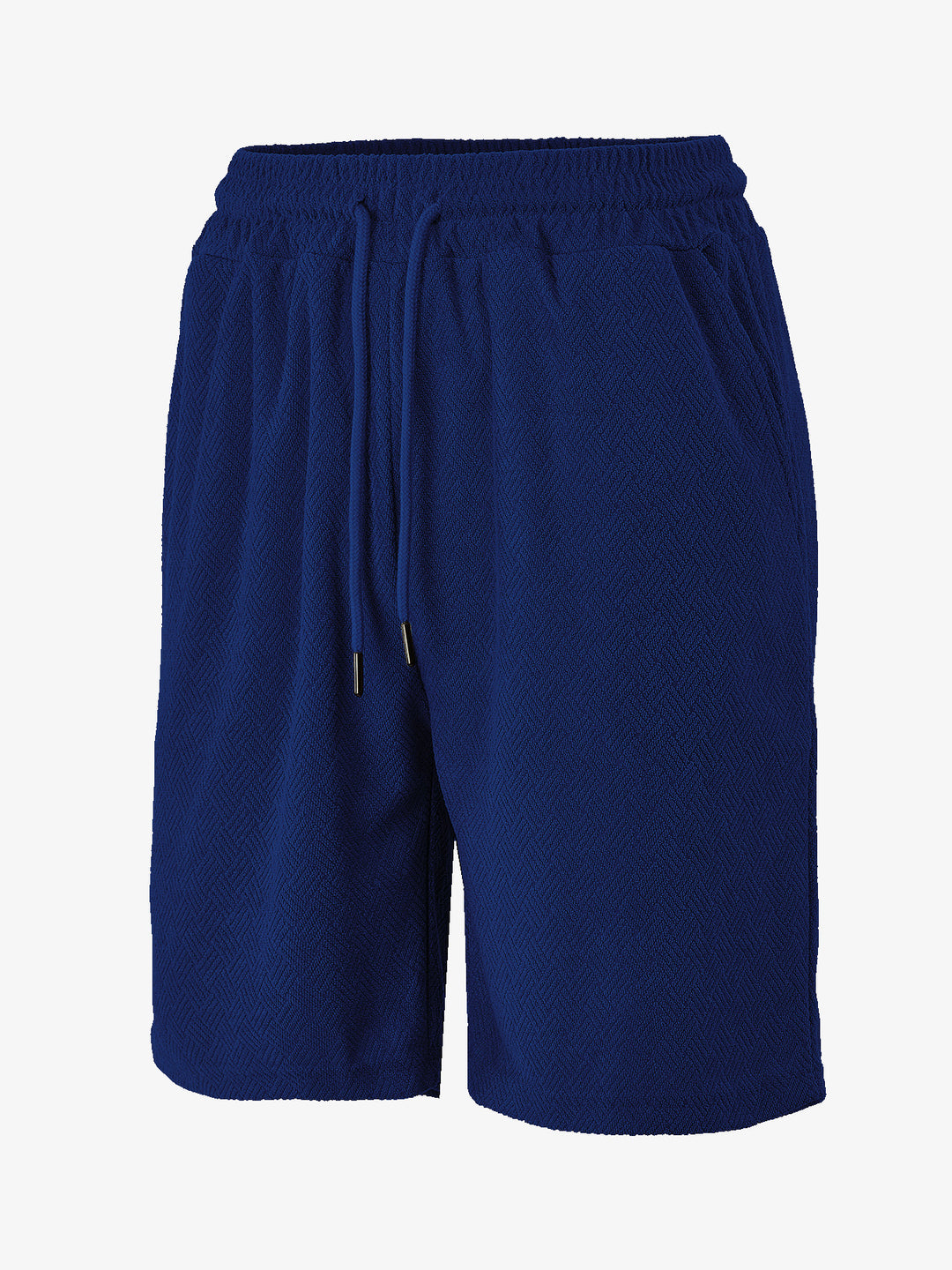 Herren nan Frottee-Shorts mit Fischgrätstruktur, elastischem Kordelbund und Seitentaschen Echo Archiv