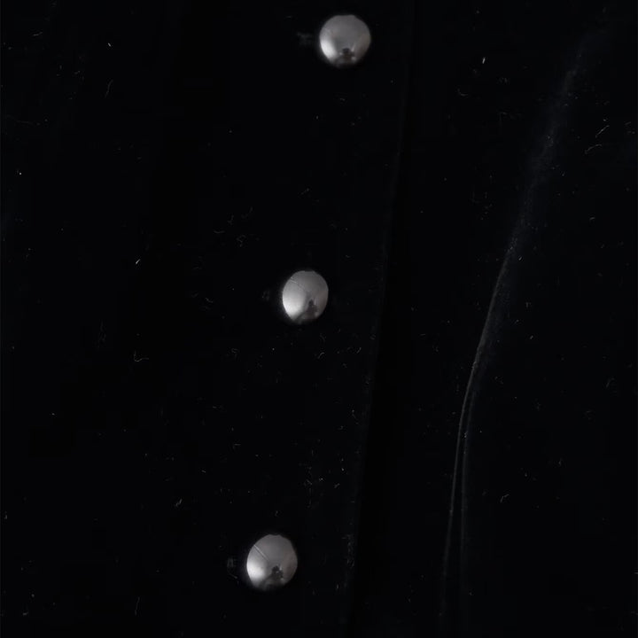 Damen nan taillierte Samtjacke mit Stehkragen Cut-Out und asymmetrischem Schößchen Echo Archiv